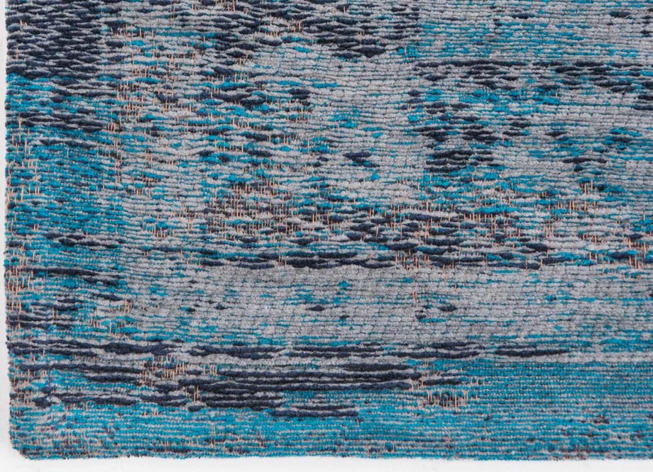 Louis De Poortere matto LX 8255 Fading World Medaillon Grey Turquoise corner
