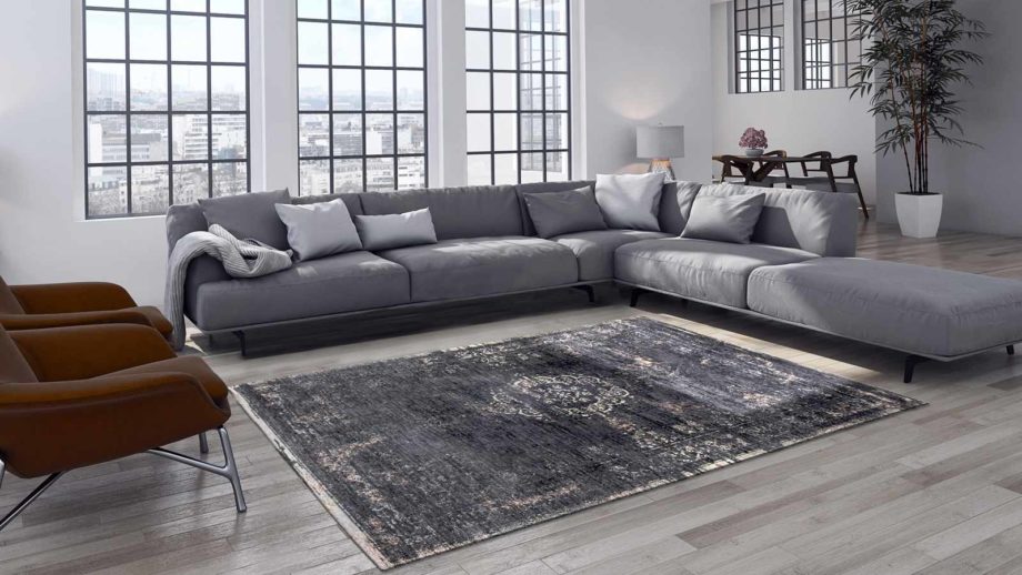 Louis De Poortere matto LX 8263 Fading World Medaillon Mineral Black interior 2