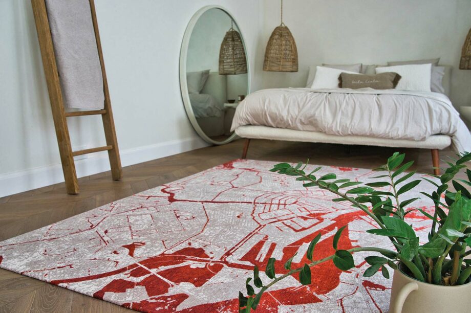 Louis De Poortere matto Cities Amsterdam 9323 Orange Cut interior 1