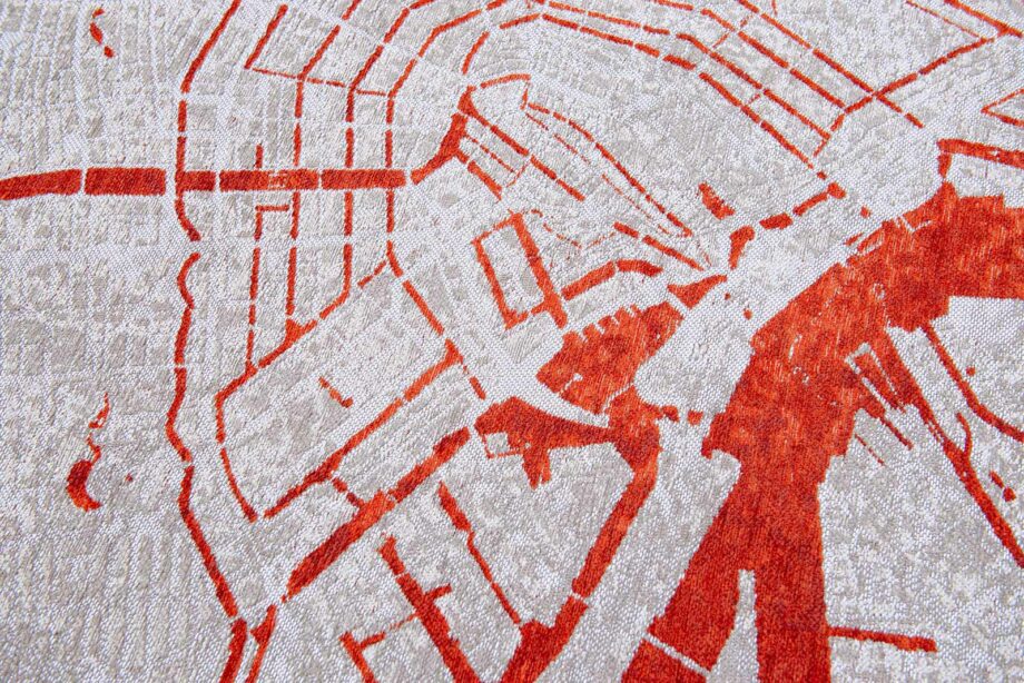 Louis De Poortere matto Cities Amsterdam 9323 Orange Cut zoom 2