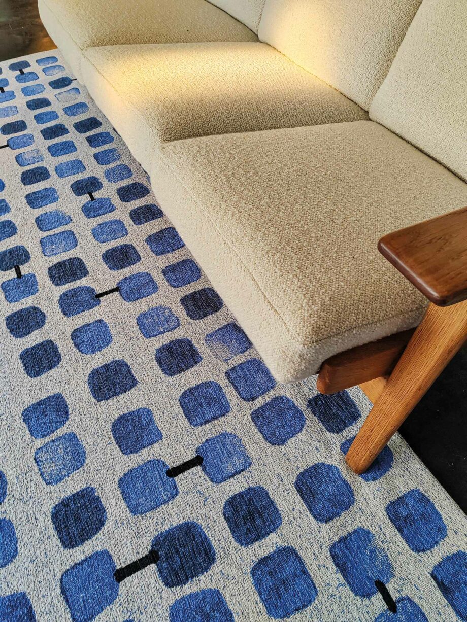 Louis De Poortere matto Craft Cobblestone 9348 Amparo Blues interior 2