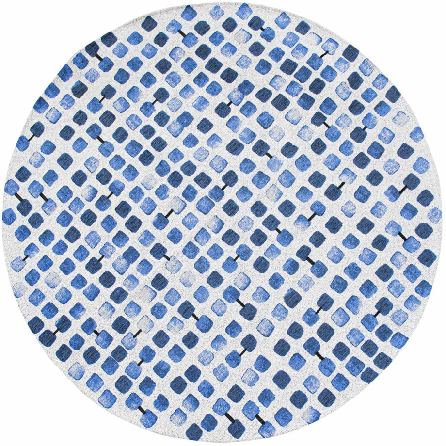 Louis De Poortere matto Craft Cobblestone 9348 Amparo Blues round