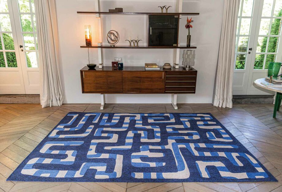 Louis De Poortere matto Craft Kuba 9336 Ultramarine interior 1 RVB