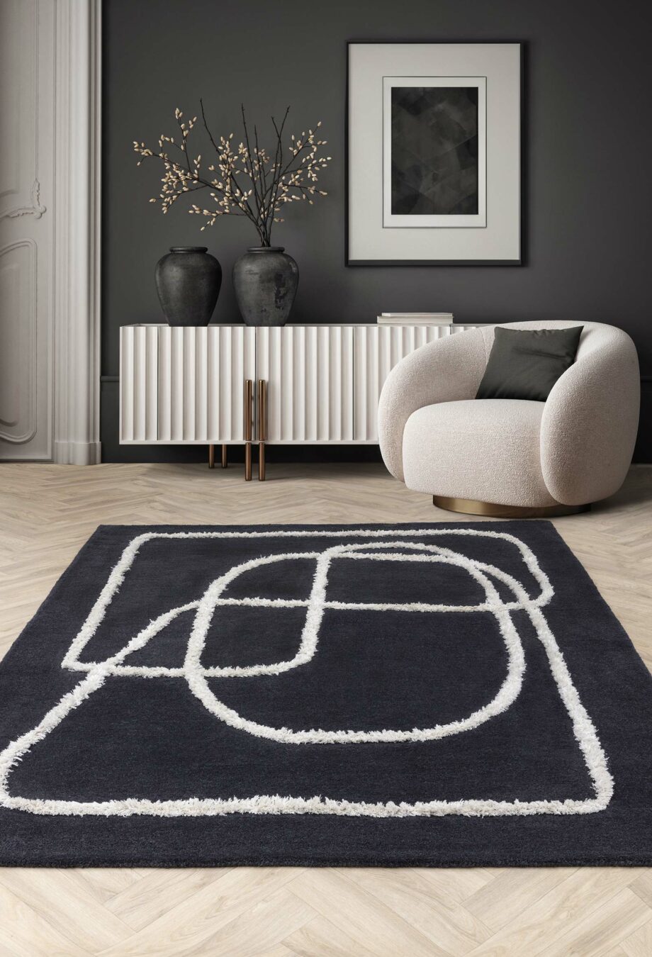 Asiatic matto 94 Infinity Charcoal interior