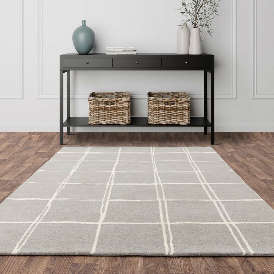 Asiatic matto Albany Grid Grey interior square