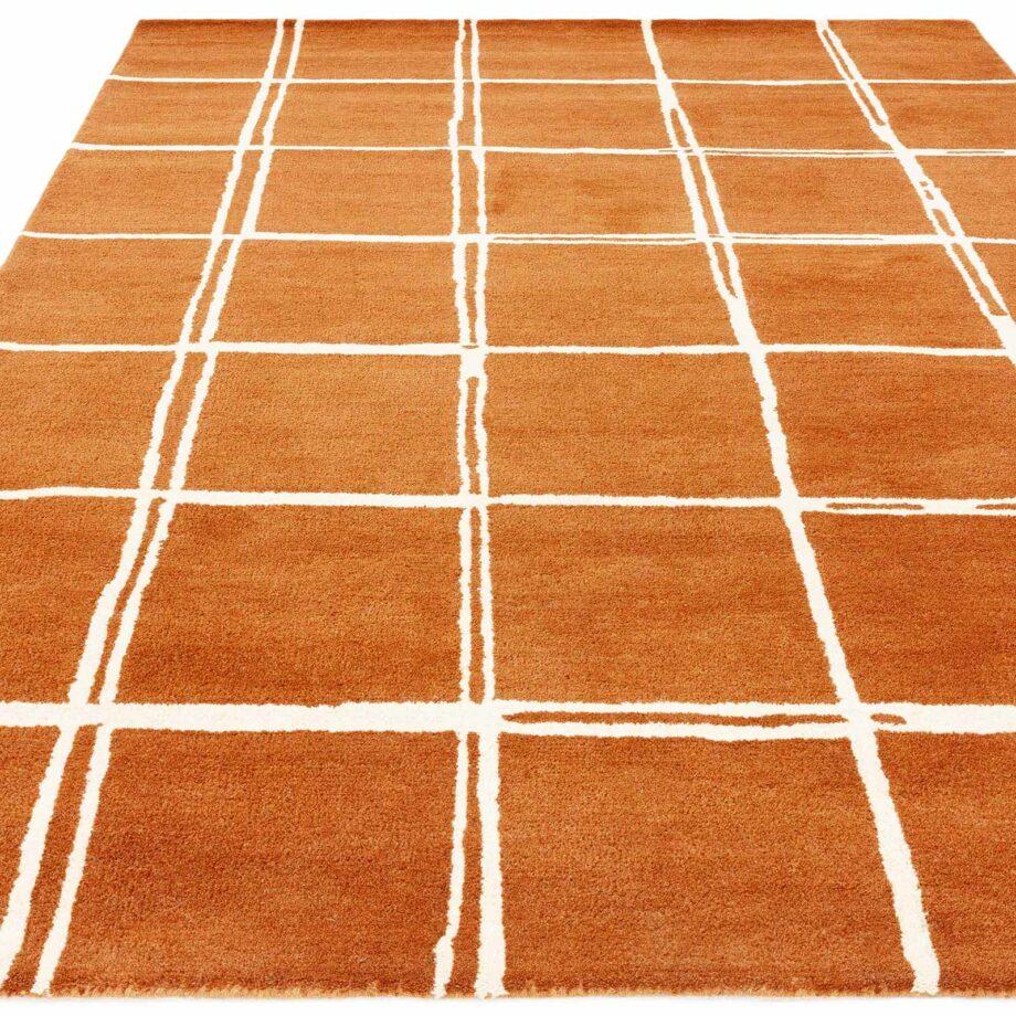 Asiatic matto Albany Grid Rust 1