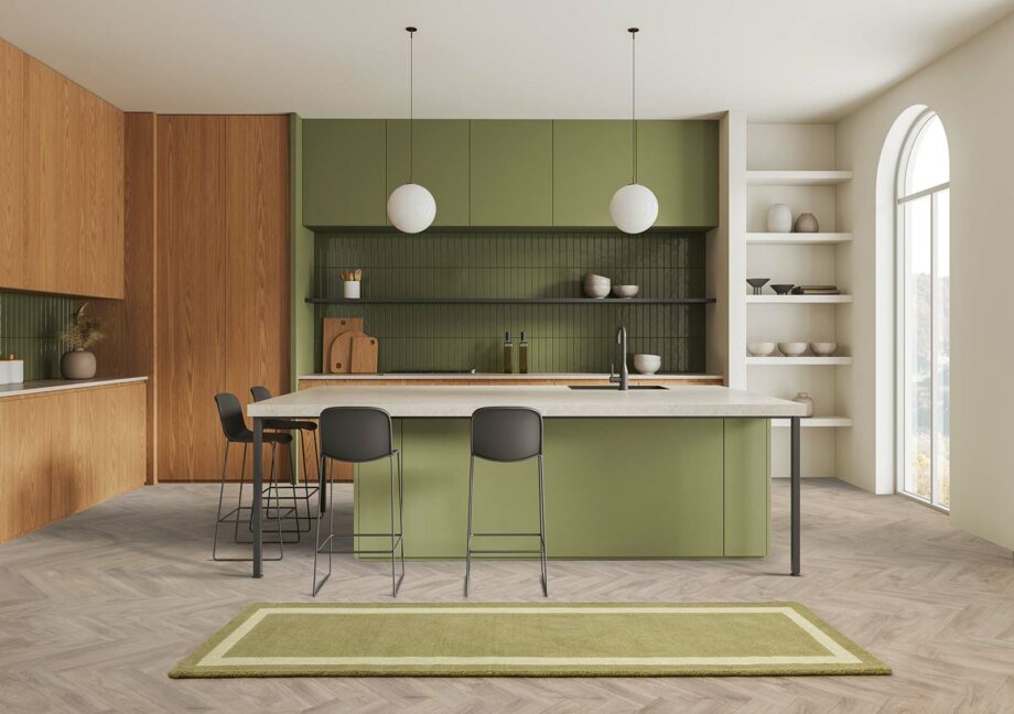 Asiatic matto Albi Green runner interior