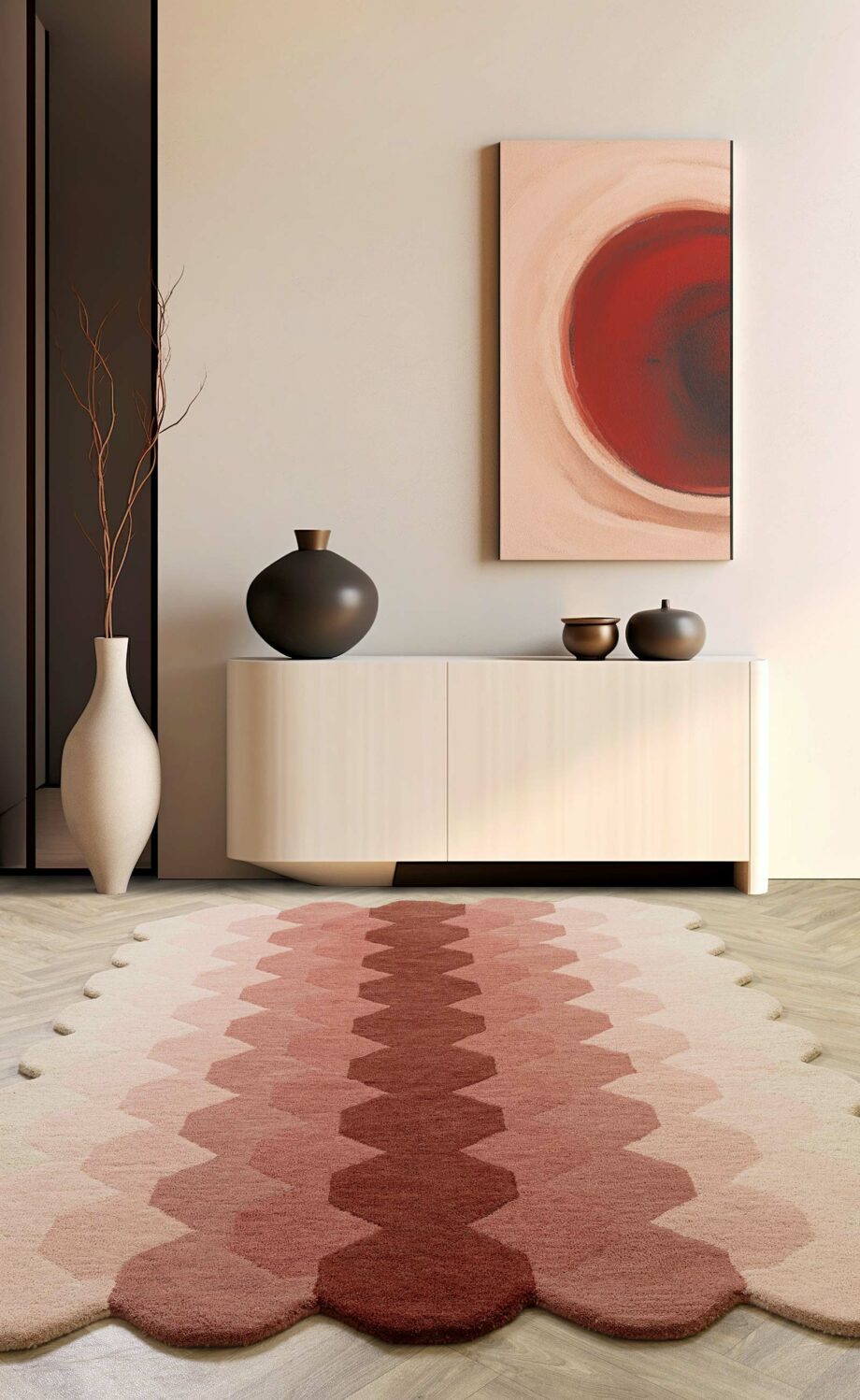 Asiatic matto Hive Pink interior