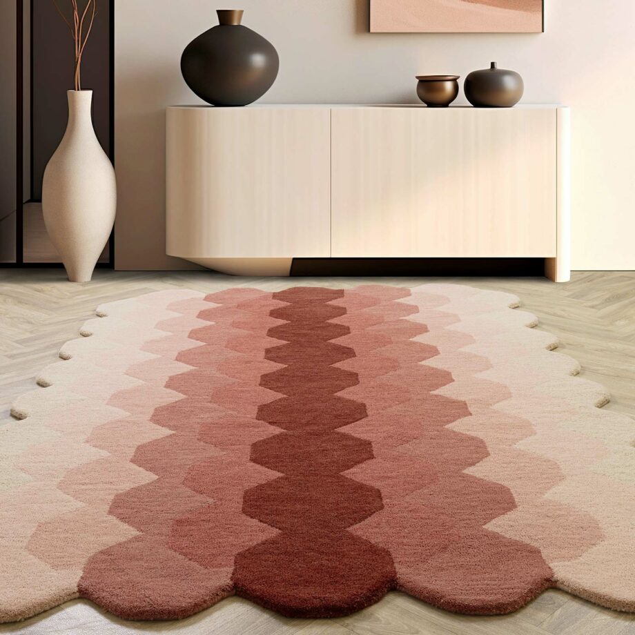 Asiatic matto Hive Pink interior square
