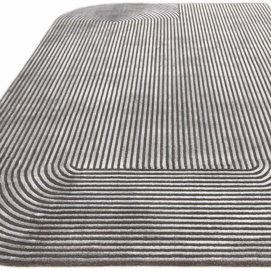 Asiatic matto Kuza Shape Black Charcoal 1