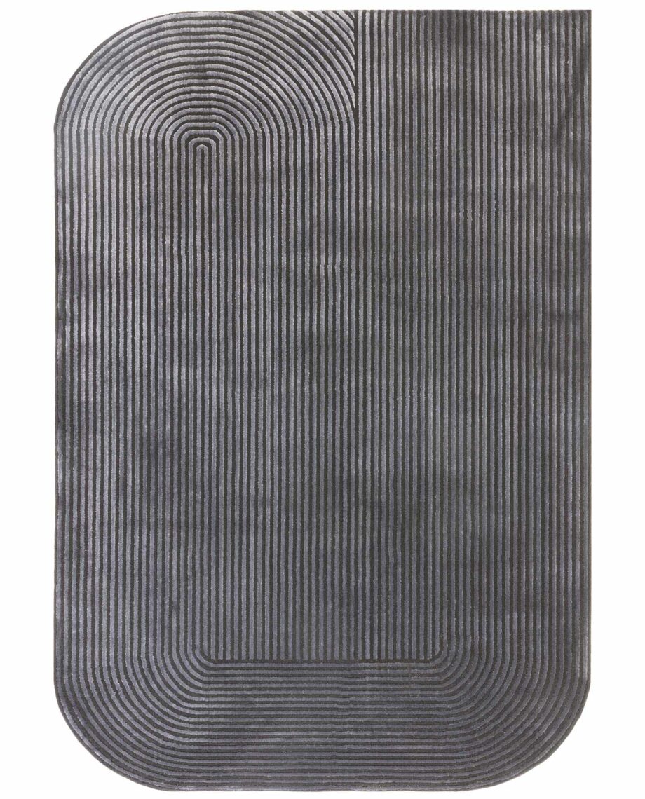 Asiatic matto Kuza Shape Black Charcoal