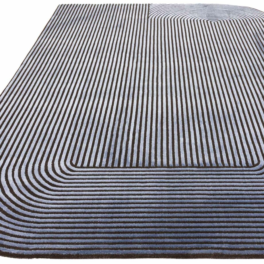 Asiatic matto Kuza Shape Black Navy 1