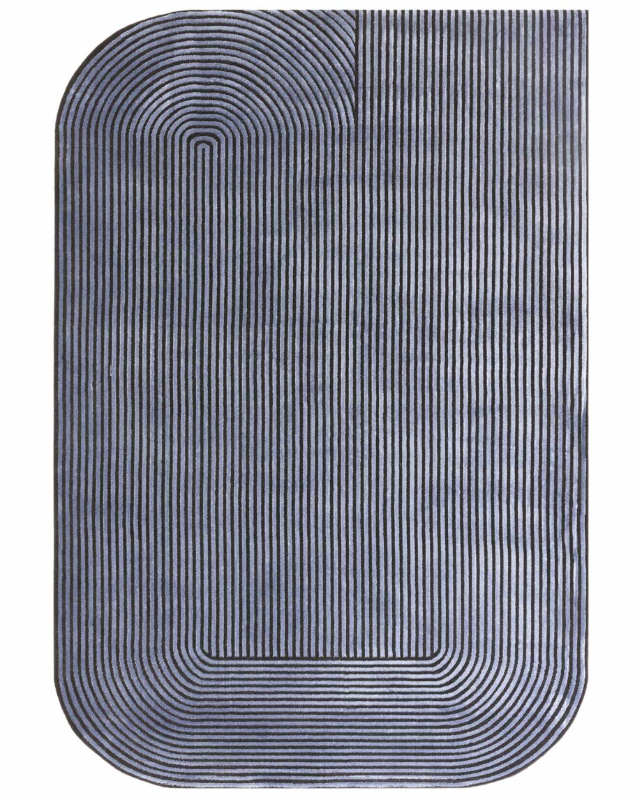 Asiatic matto Kuza Shape Black Navy