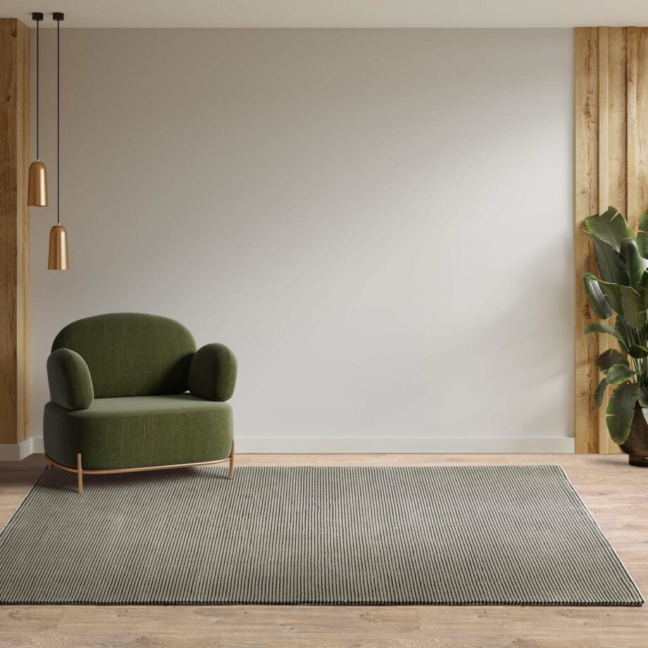 Asiatic matto Kuza Stripe Khaki interior square
