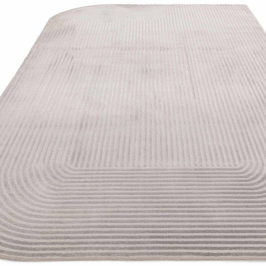 Asiatic matto Kuza shape silver grey 1
