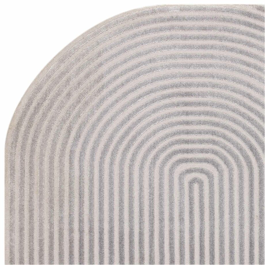 Asiatic matto Kuza shape silver grey 2