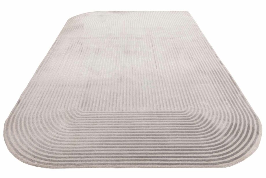 Asiatic matto Kuza shape silver grey 3D