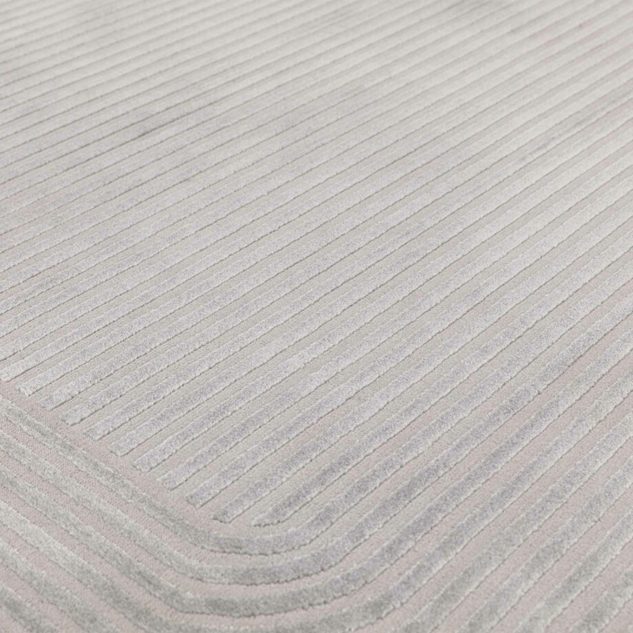 Asiatic matto Kuza shape silver grey 4