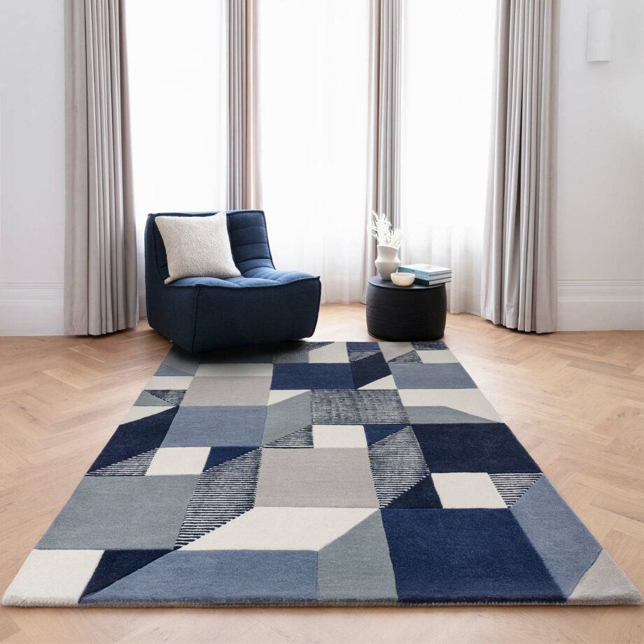 Asiatic matto Matrix 101 Memphis Blue interior square