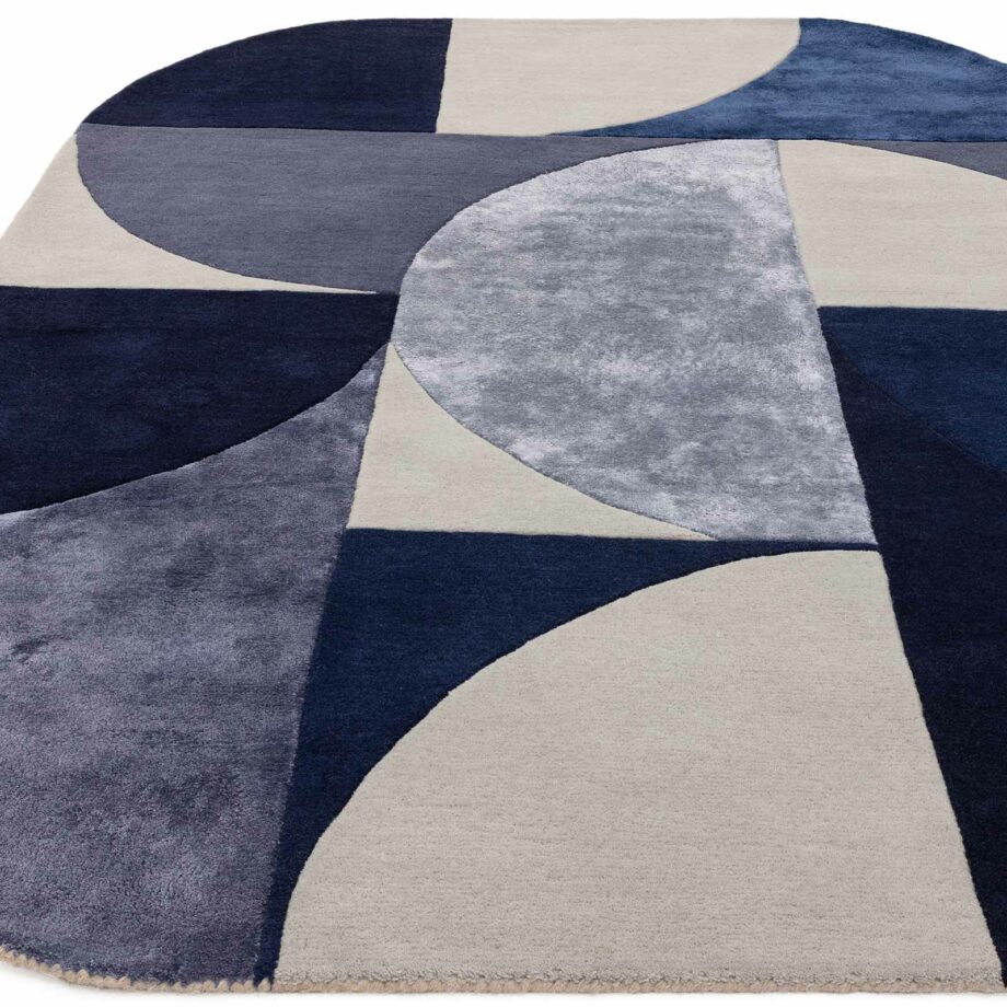 Asiatic matto Matrix 74 Oval Indigo 1