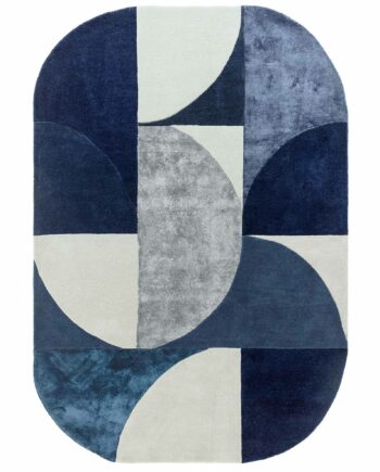 Asiatic matto Matrix 74 Oval Indigo