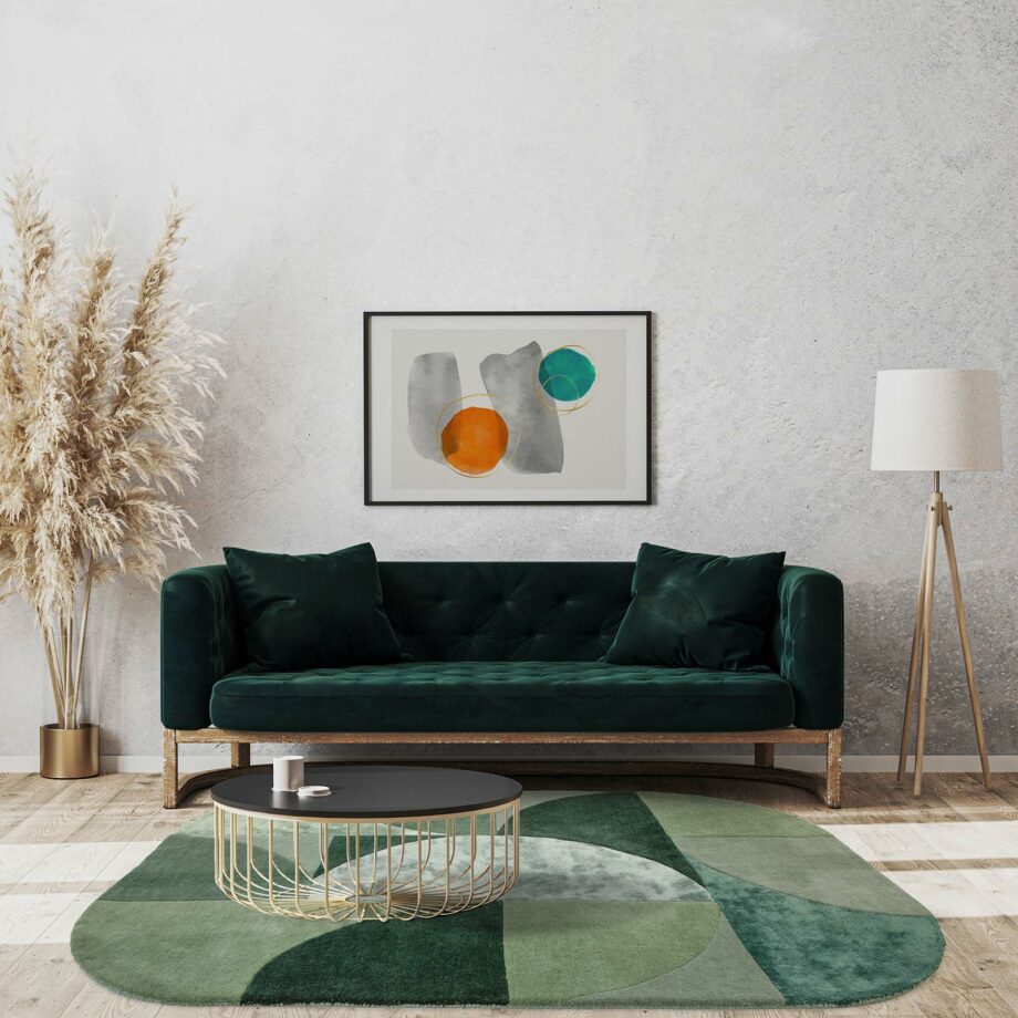 Asiatic matto Matrix 75 Oval Forest interior
