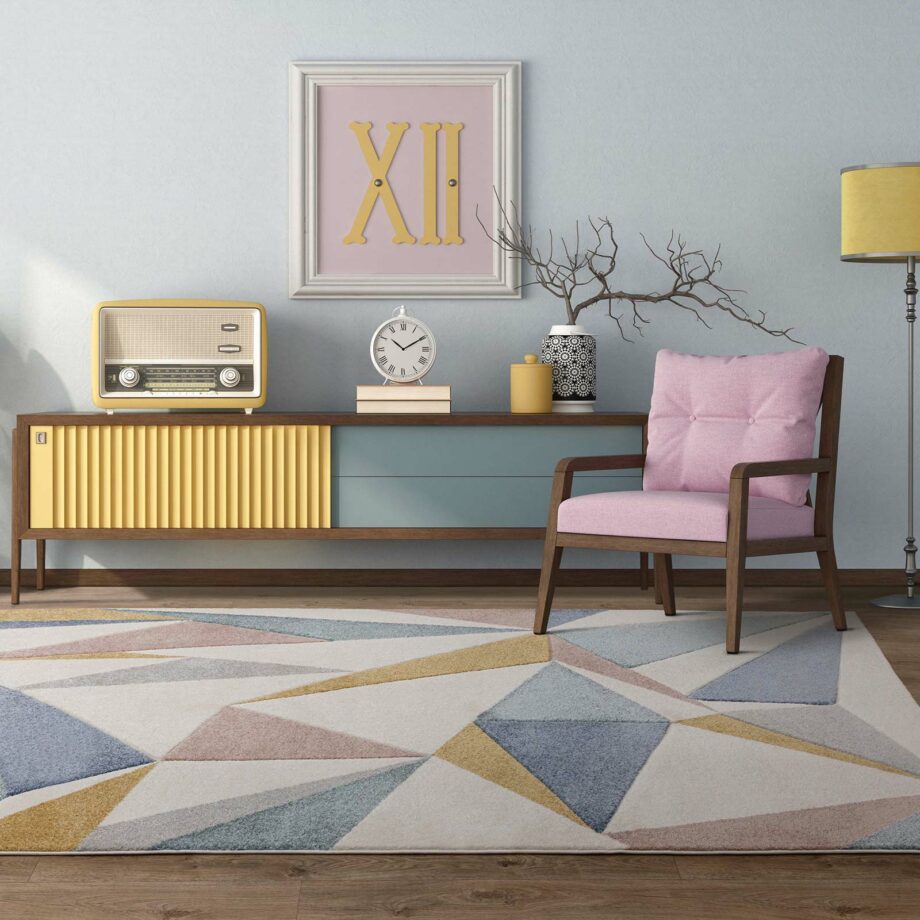 Asiatic matto Sketch SK20 Kaleidoscope Pastel interior square