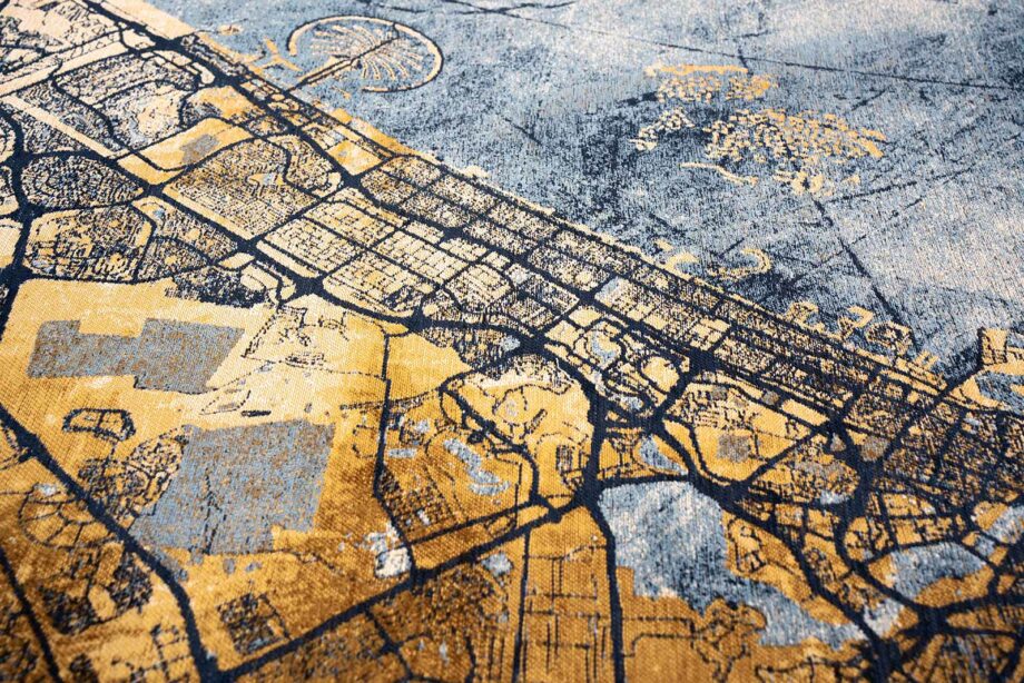 Louis De Poortere matto Cities Dubai 9698 Gold Sea zoom 4