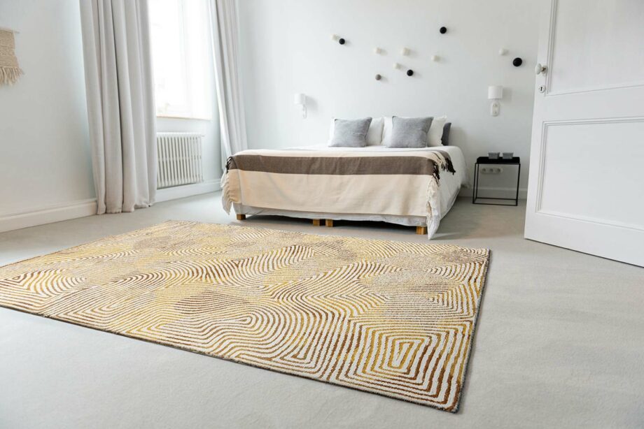 Louis De Poortere matto Meditation Coral 9799 Coral Yellow Hippy Ambiance