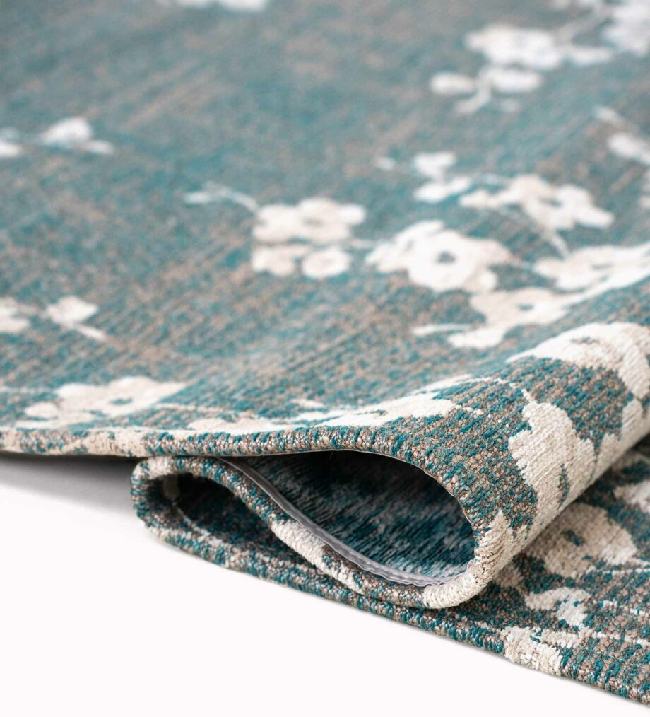 Louis De Poortere matto Sakura 9850 Sakura Lake Blue fold