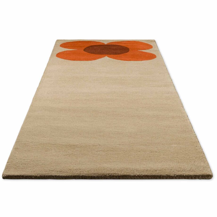 Orla Kiely Flower Placement Pumpkin Ecru 158203 runner D