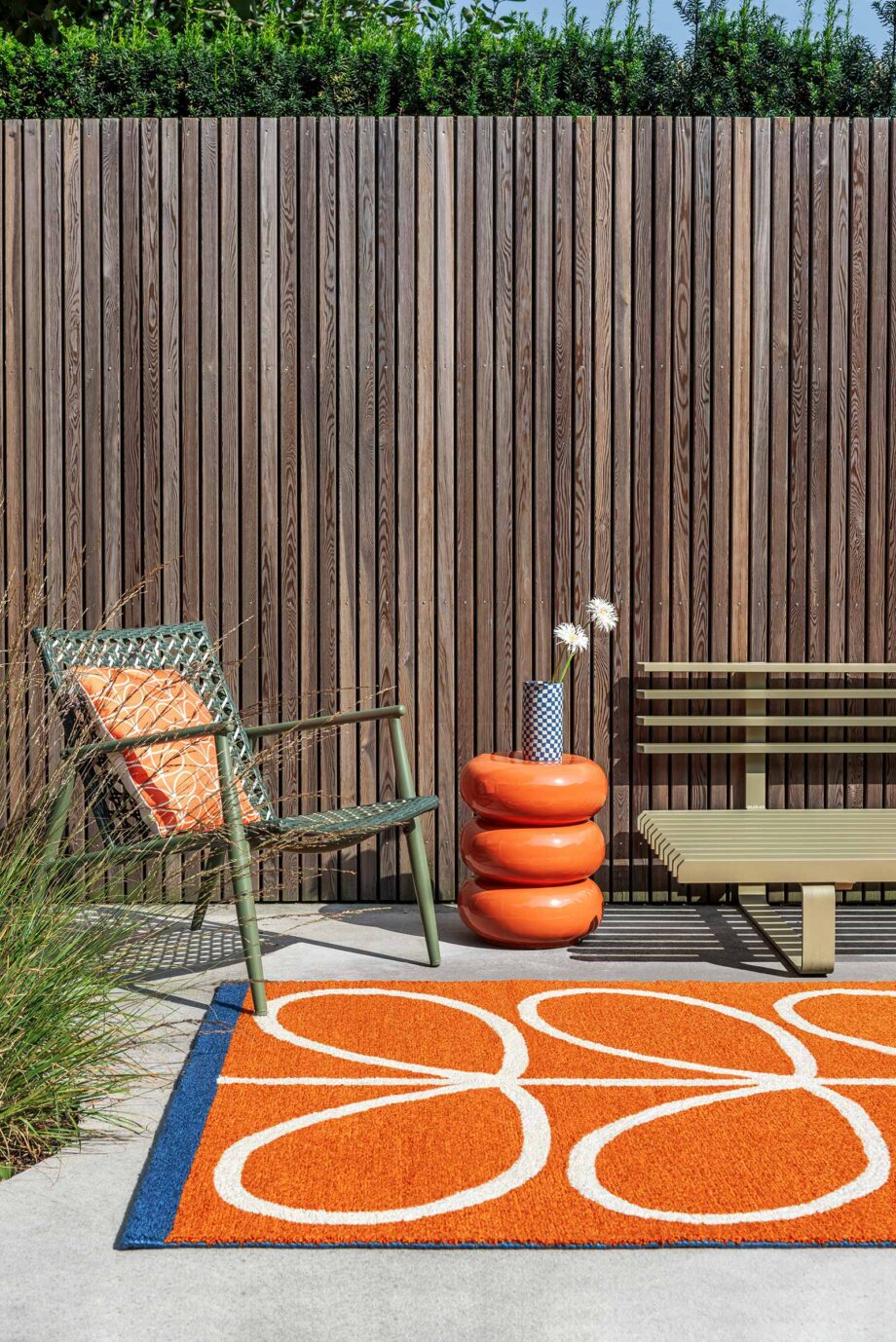 Orla Kiely Linear Stem Orange 464403 interior C outdoor