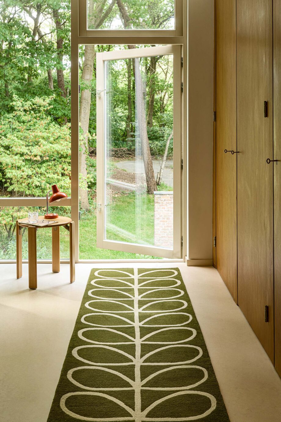 Orla Kiely Linear Stem runner Olive 060501 interior A