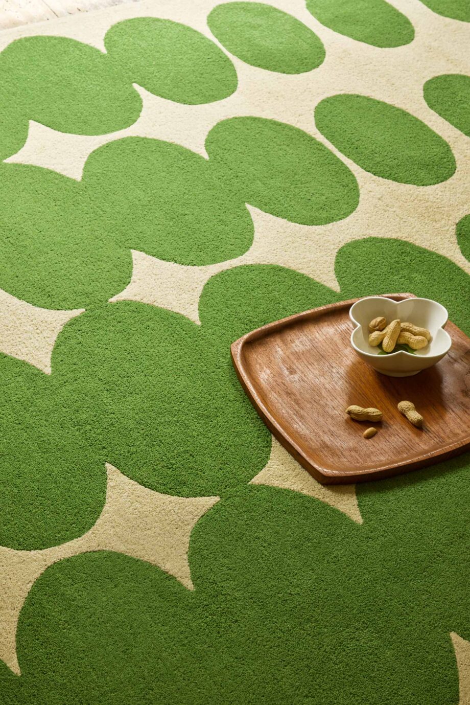 Orla Kiely Optical Oval Green cream 157707 interior B