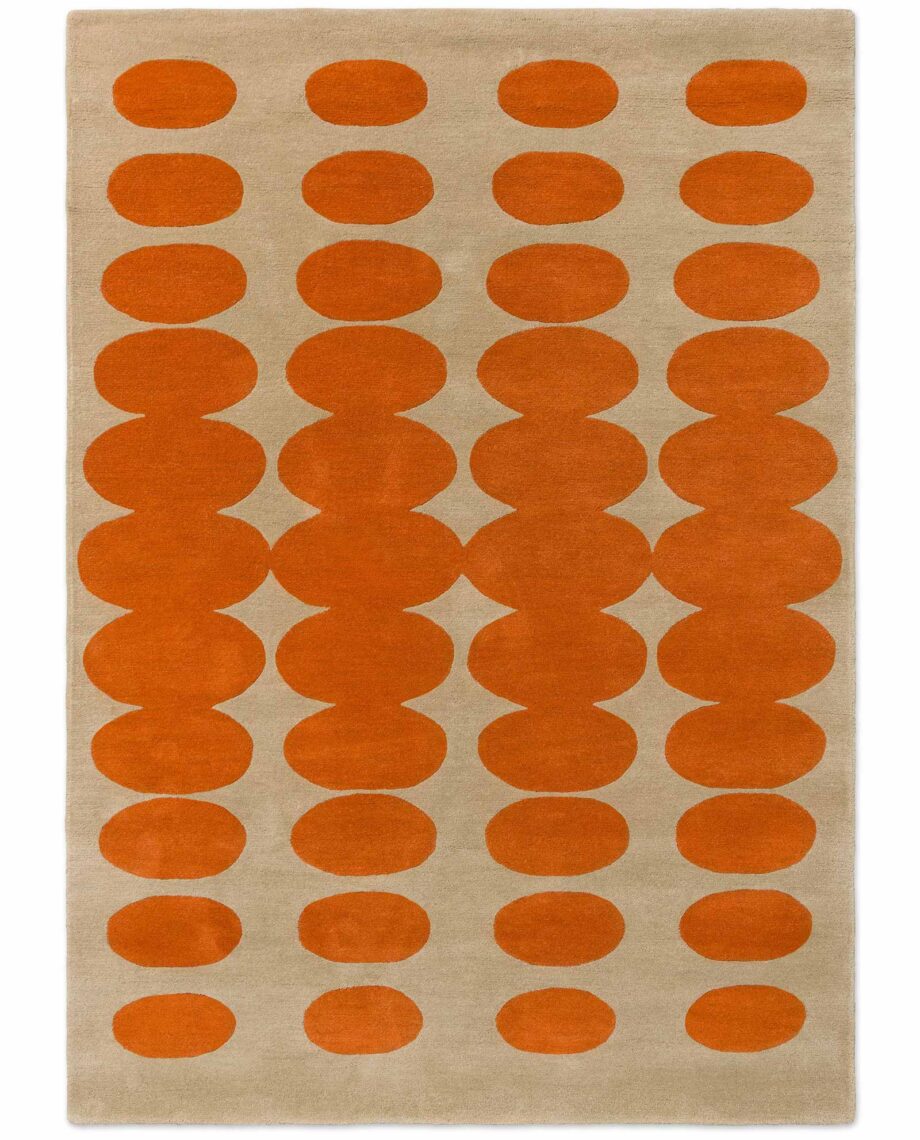 Orla Kiely Optical Oval Orange Sand 157703 A