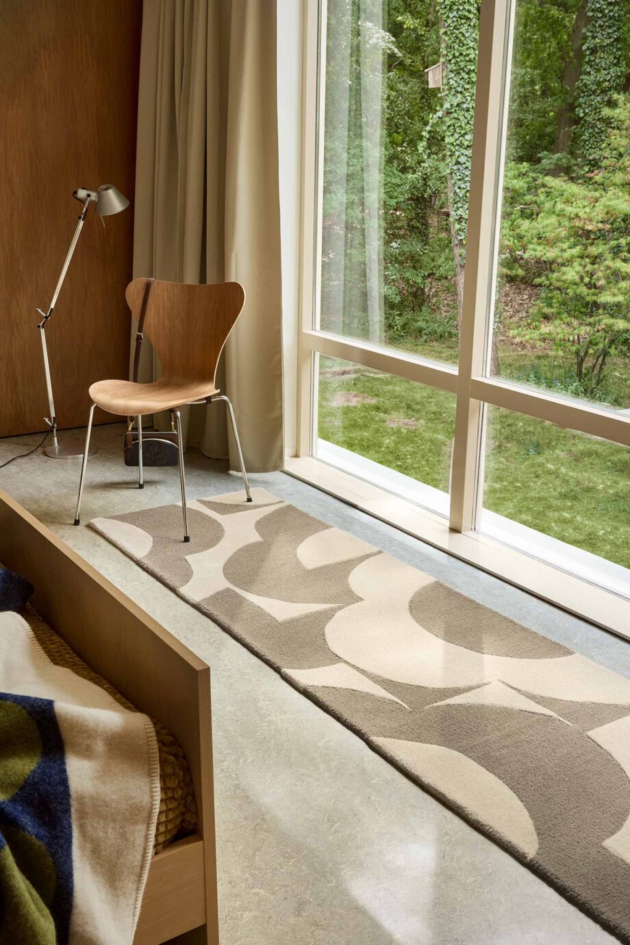 Orla Kiely Prism Flower Mushroom Ecru 158009 interior A runner