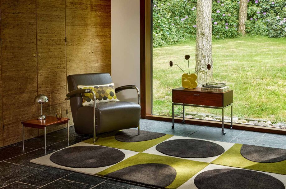 Orla Kiely Spot Square Walnut Lichen 157907 interior A
