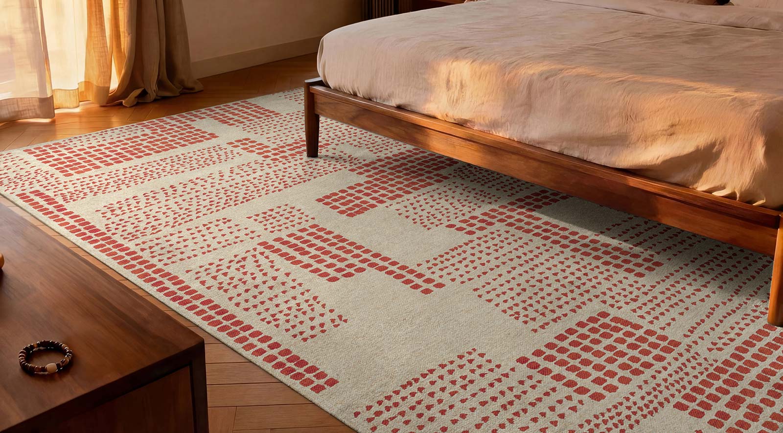 Louis De Poortere matto Craft 2078 Zen Garden Grenadine interior 2