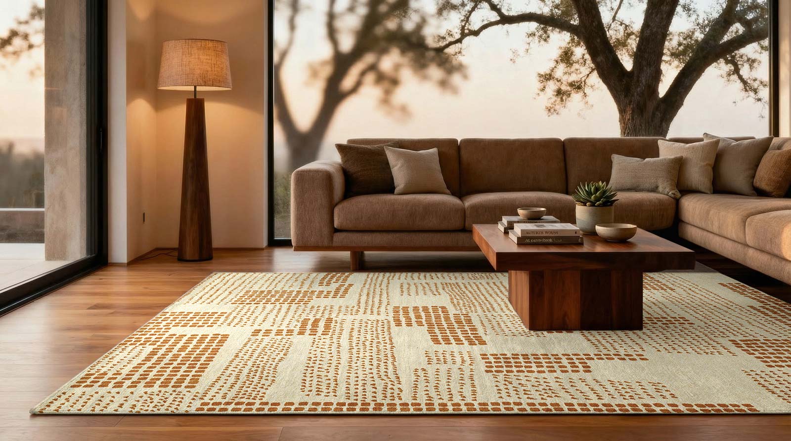 Louis De Poortere matto Craft 2079 Zen Garden Dryed Banana interior 2