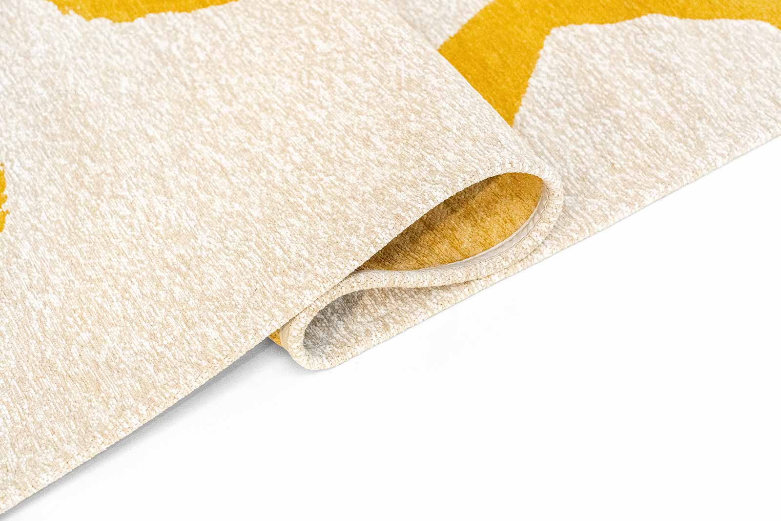 Louis De Poortere matto Craft 2084 Ribbon Pure Yellow fold
