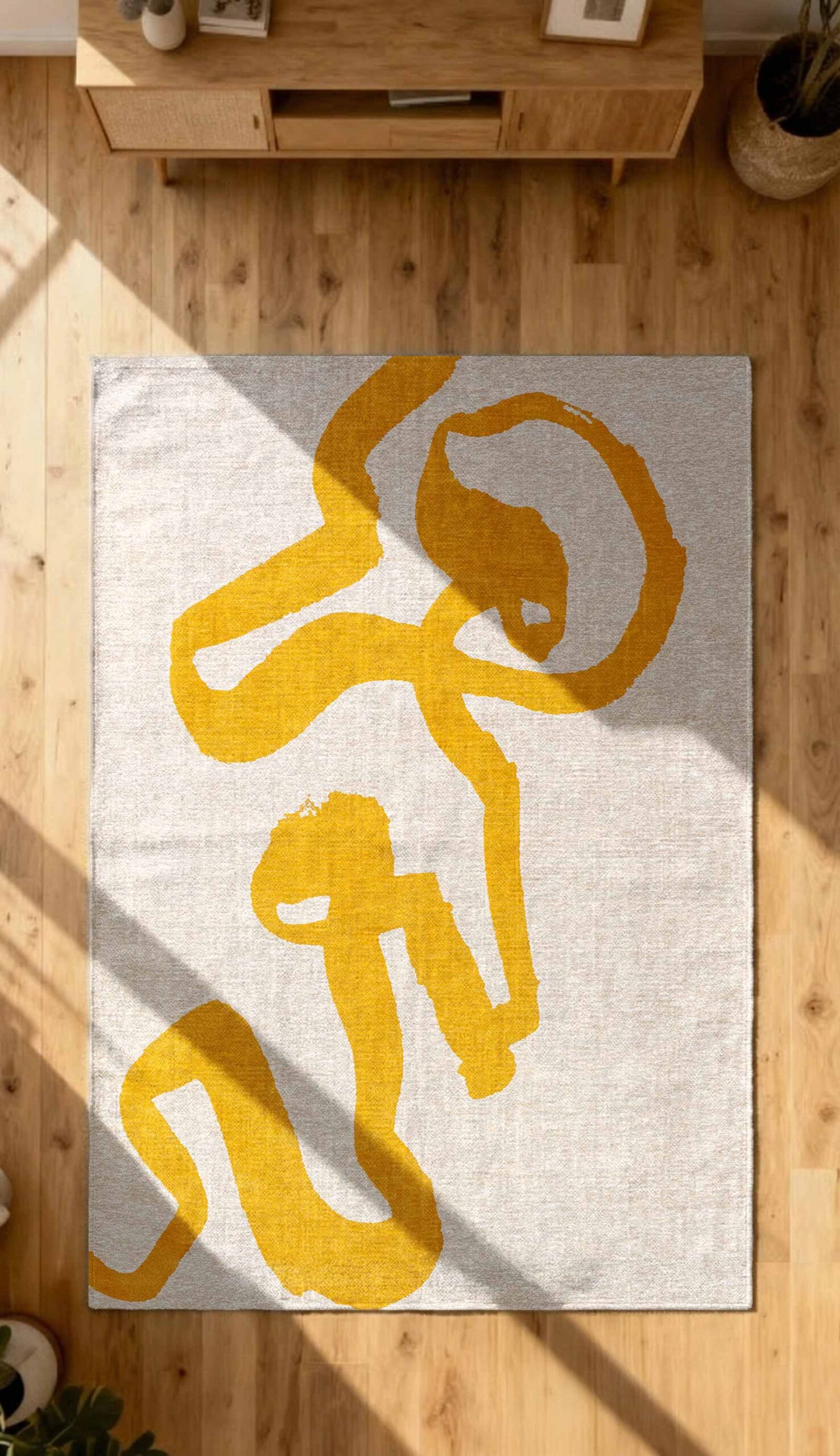 Louis De Poortere matto Craft 2084 Ribbon Pure Yellow interior 3