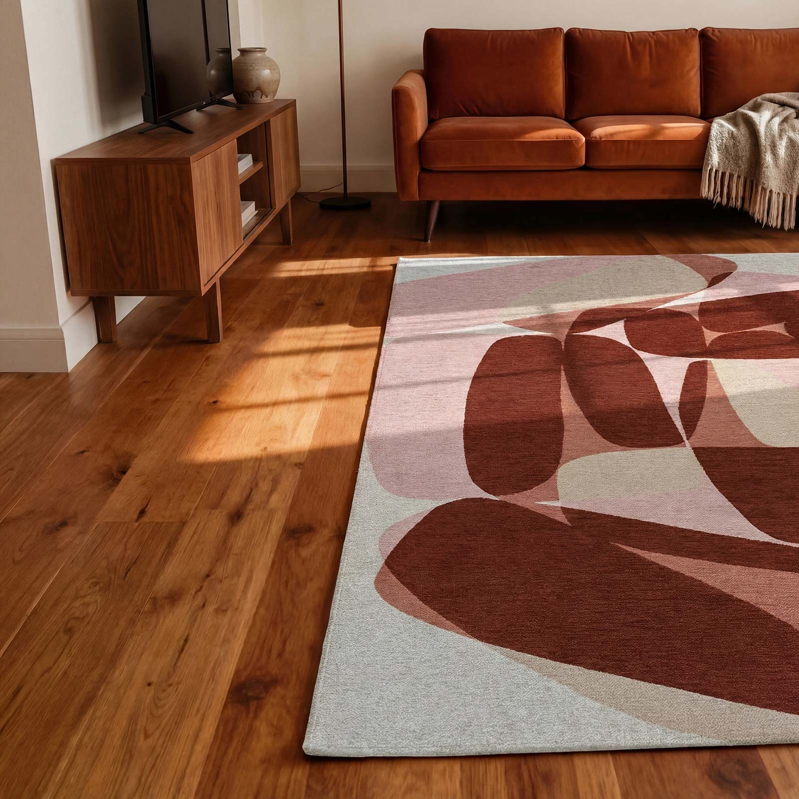 Louis De Poortere matto Gallery 2088 Stones Cherry Moca interior
