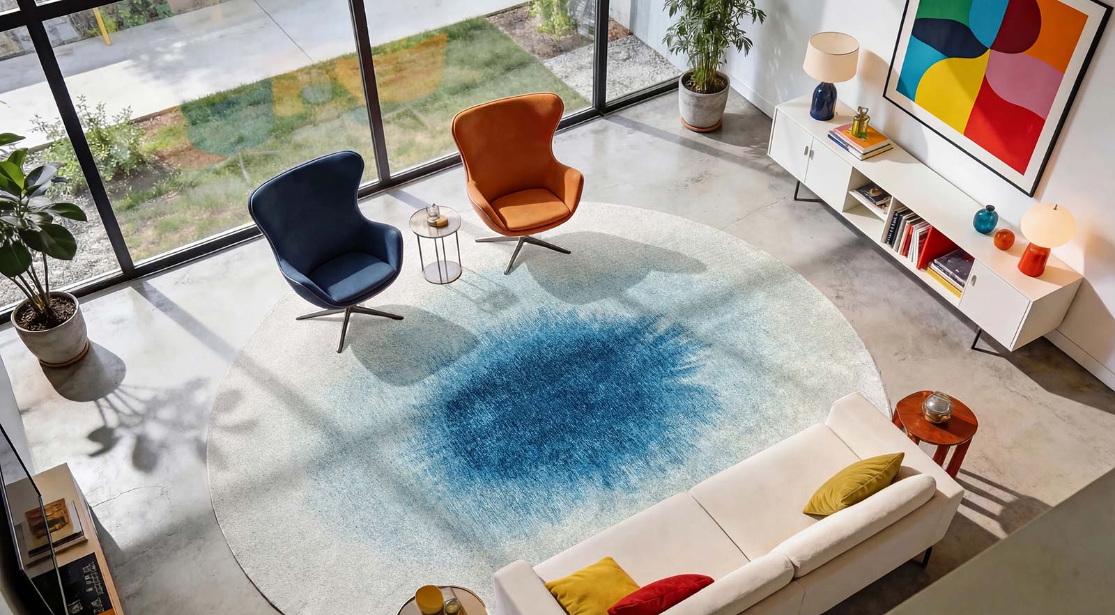 Louis De Poortere matto Meditation 2102 Drop Dream In Blue interior 2